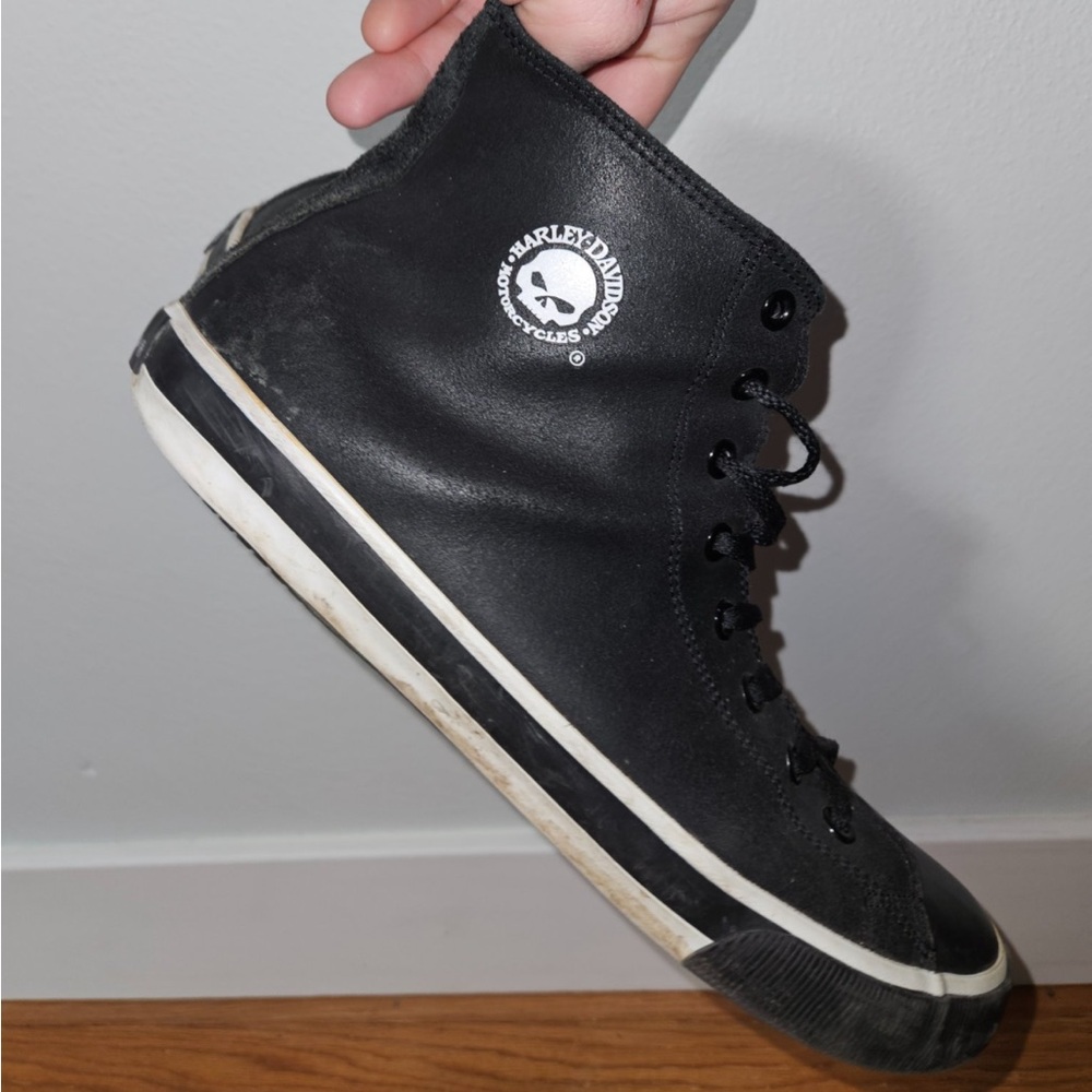 Harley-Davidson Men's Black and White Sneakers